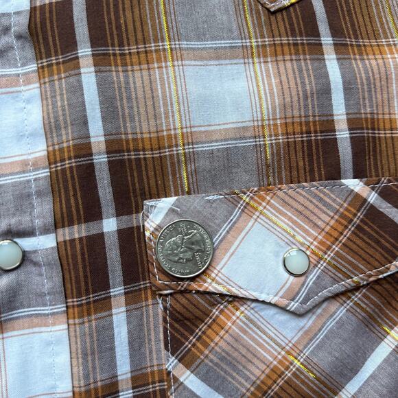 Vintage Saddle King Western 70s/80s SS Button Up Size L/XL GUC - Picture 5 of 8